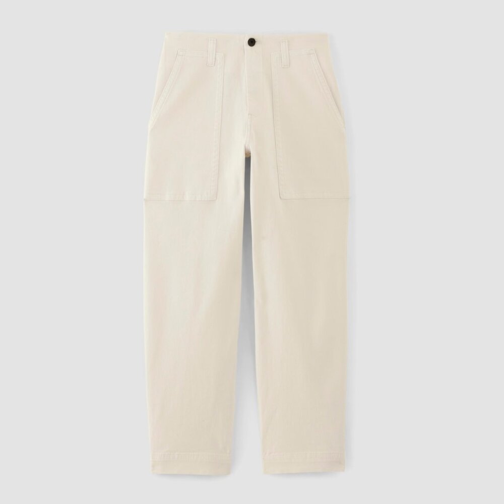 Everlane Straight Leg Pants in Cream